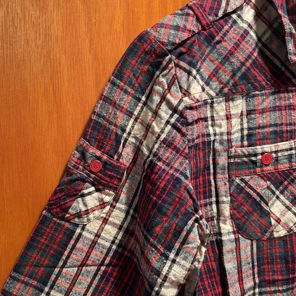 Vintage 70’s Flannel Button-Up w/Cute Extra Pockets! - Picture 3 of 6